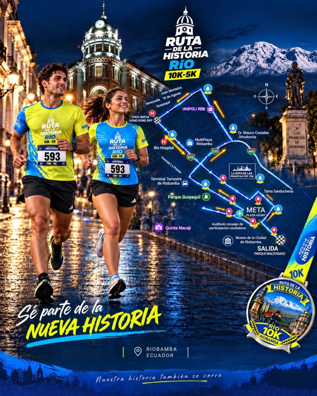 Mapa Oficial de la Ruta Río 10K-5K